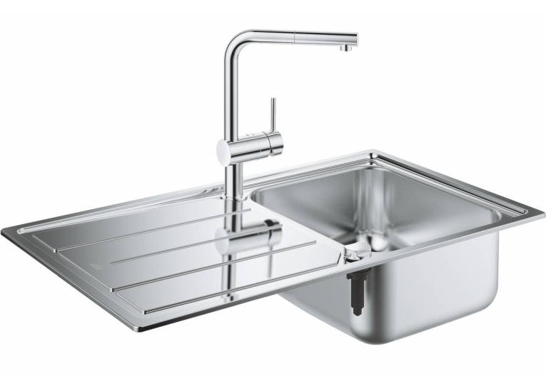 Кухонна мийка Grohe EX Sink K500 + змішувач Minta (31573SD0) Сталь
