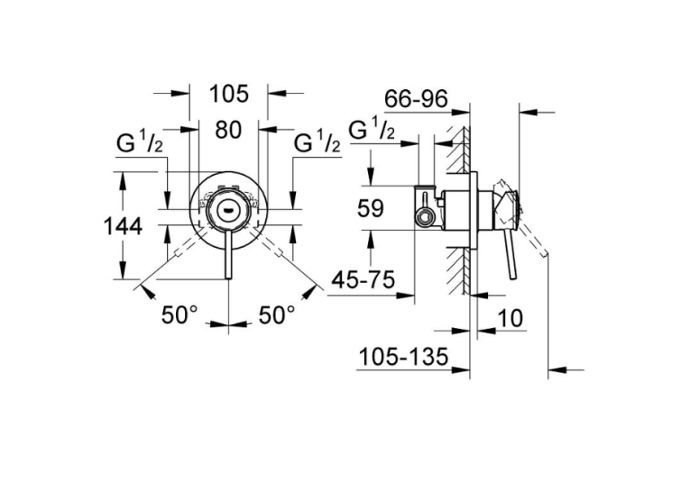 Змішувач для душу Grohe BauClassic 29048000