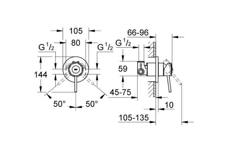 Смеситель для душа Grohe BauClassic 29048000