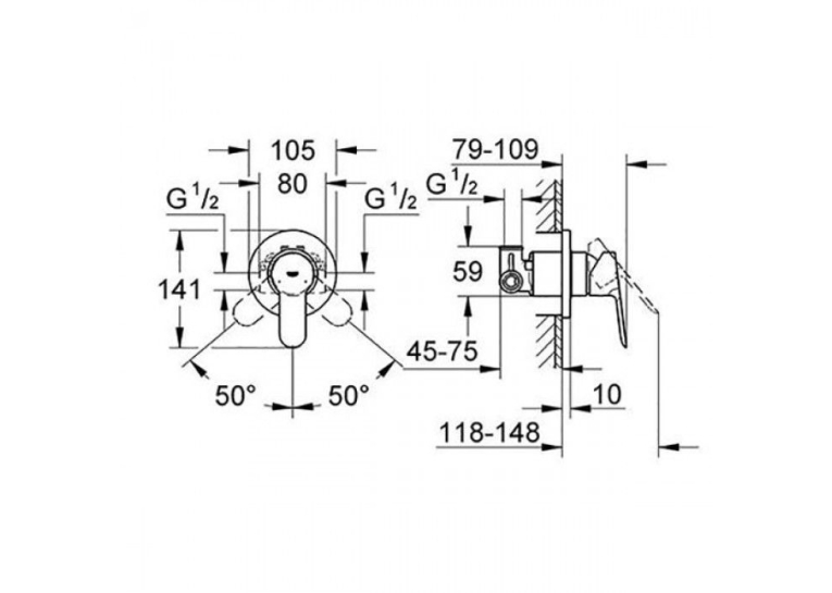 Набор гигиенического душа GROHE BauEdge 28343001