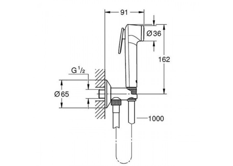 Набор гигиенического душа GROHE BauEdge 28343001
