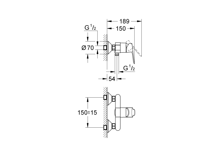 Змішувач для душу GROHE BauEdge 23333000
