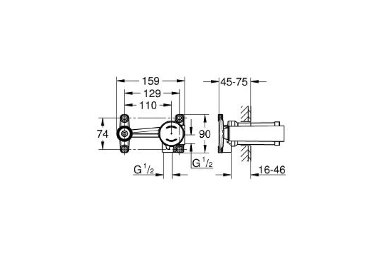 Скрытая часть смесителя Grohe, 23571000