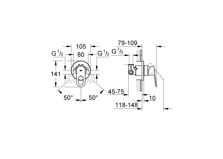Комплект гігієнічного душу Grohe BauLoop UA2904200B