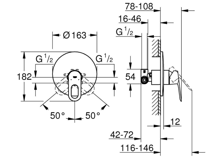 Смеситель для душа GROHE BauLoop 29080000