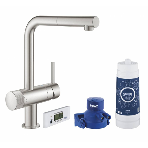 Кухонний змішувач з фільтром Grohe Blue Pure Minta 30382DC0 Сталь