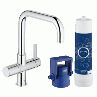 Смеситель кухонный GROHE Blue Pure, с системой очистки воды и подключением к фильтру 31299001