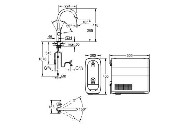 Змішувач кухонний GROHE Blue Home 31455000