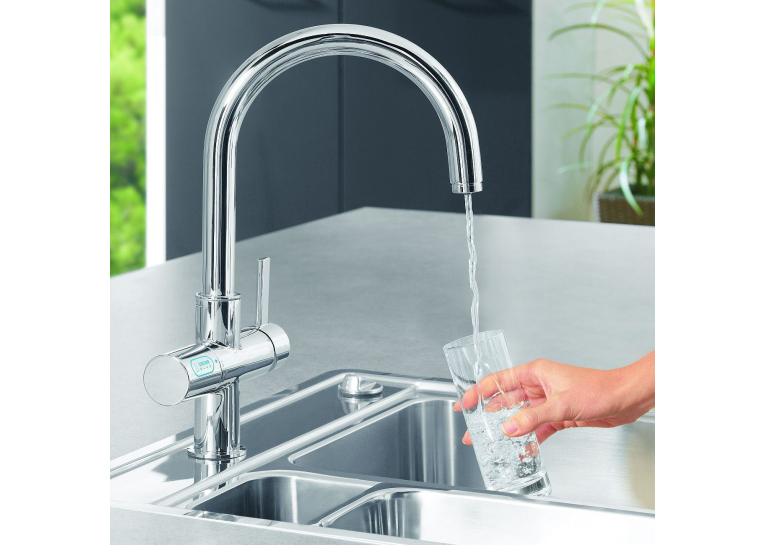 Змішувач кухонний GROHE Blue Pure із системою очищення води та підключенням до фільтру 33249001