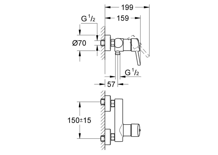 Смеситель для душа Grohe Concetto 32210001