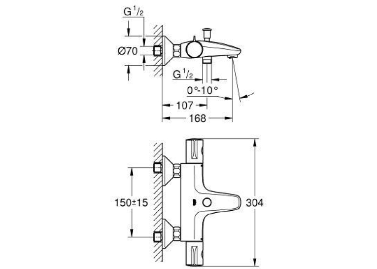 Термостат для ванни Grohe Grohtherm 800 34576000