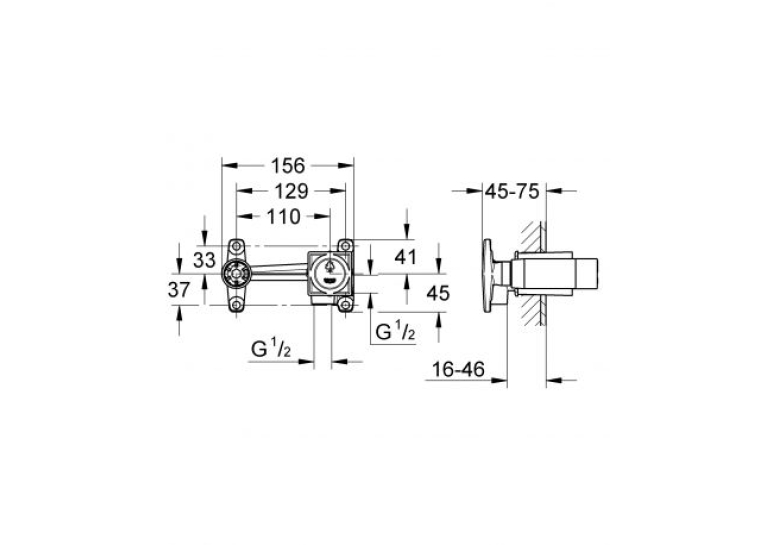 Скрытая часть смесителя Grohe, 23200000