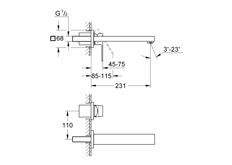 Змішувач для раковини Grohe EuroCube 23447000