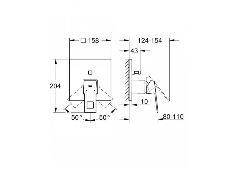 Смеситель для ванны Grohe Eurocube 24062000