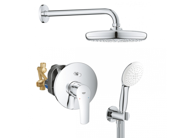 Душова система прихованого монтажу зі змішувачем Grohe Eurosmart з New Tempesta 210 25183003Ros