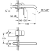 Змішувач для раковини на два отвори Grohe ESSENCE NEW М-Size, 19408AL1 Графіт матовий