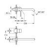 Змішувач для раковини на два отвори Grohe ESSENCE NEW L-Size, 19967DL1 Бронза матова