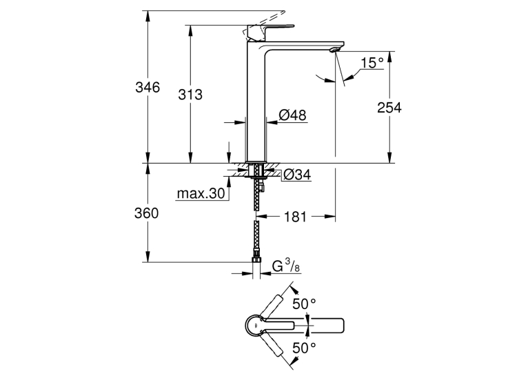 Змішувач для раковини Grohe Lineare 23405001 (виставковий зразок)
