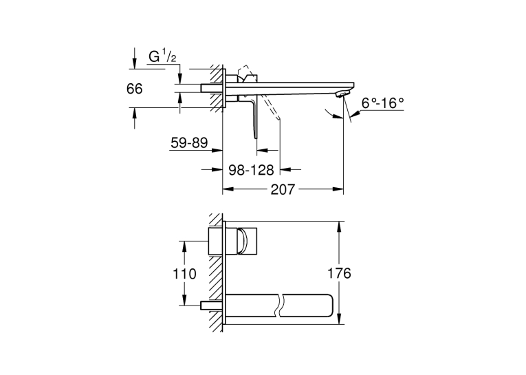 Смеситель для раковины Grohe Lineare 23444001 L-Size