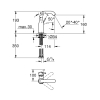 Смеситель однорычажный для раковины GROHE Essence New  DN 15 M-Size 23463001