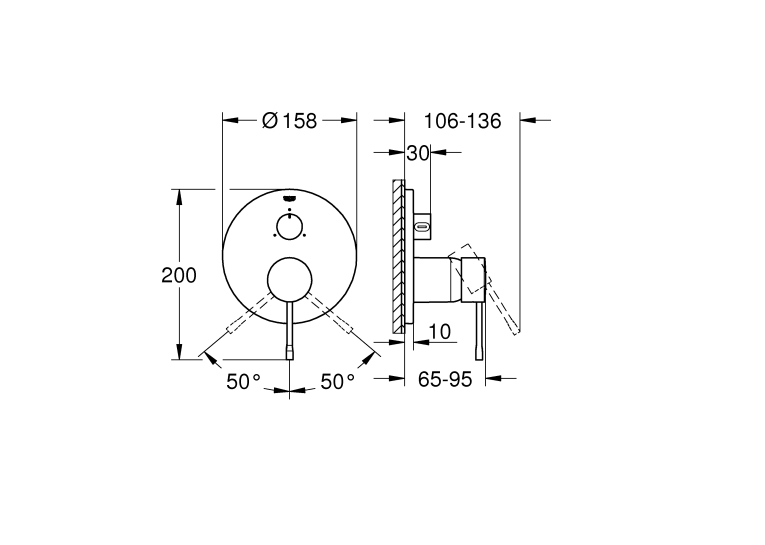 Grohe Essence Смеситель однорычажный на 3 выхода, 24092001