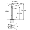 Смеситель для ванны Grohe Essence 25248AL1 напольный, Графит матовый