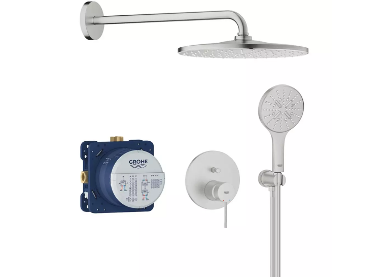 Душева система прихованого монтажу Grohe Essence 25287DC0 на 2 виходи, Сталь
