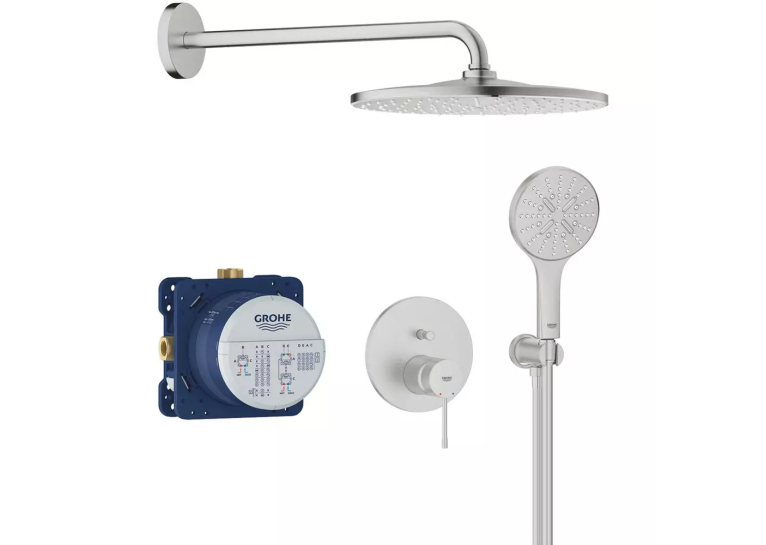 Душева система прихованого монтажу Grohe Essence 25287DC0 на 2 виходи, Сталь