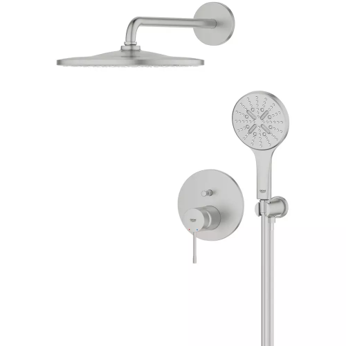 Душева система прихованого монтажу Grohe Essence 25287DC0 на 2 виходи, Сталь