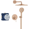 Душова система прихованого монтажу Grohe Essence 25287DL0 на 2 виходи, Бронза матова