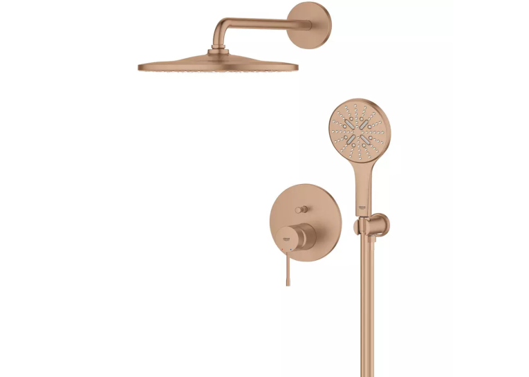 Душова система прихованого монтажу Grohe Essence 25287DL0 на 2 виходи, Бронза матова