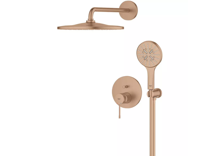 Душова система прихованого монтажу Grohe Essence 25287DL0 на 2 виходи, Бронза матова