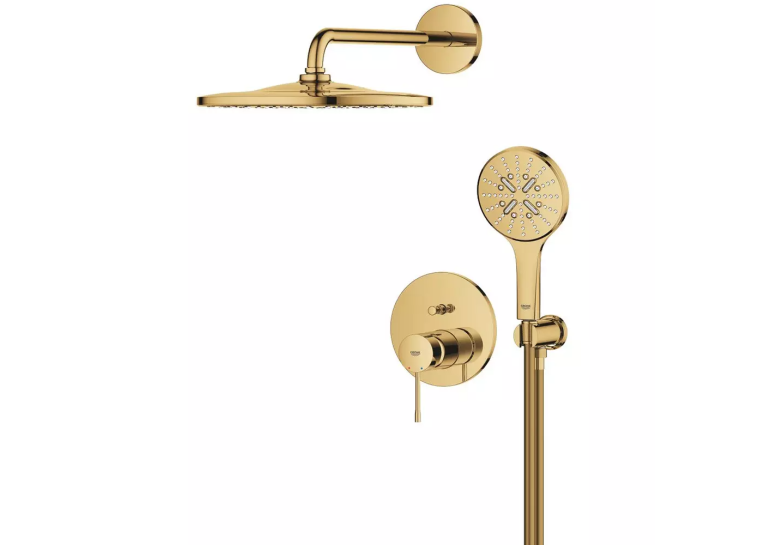 Душева система прихованого монтажу Grohe Essence 25287GL0 на 2 виходи, Золото