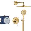 Душева система прихованого монтажу Grohe Essence 25287GL0 на 2 виходи, Золото