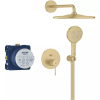 Душева система прихованого монтажу Grohe Essence 25287GN0 на 2 виходи, Золото матове