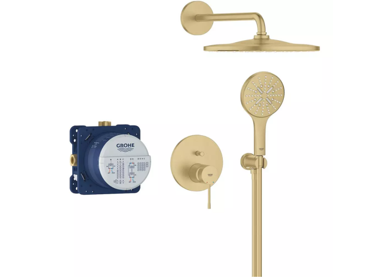 Душева система прихованого монтажу Grohe Essence 25287GN0 на 2 виходи, Золото матове