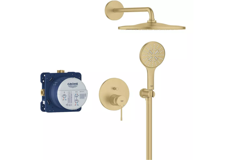 Душева система прихованого монтажу Grohe Essence 25287GN0 на 2 виходи, Золото матове