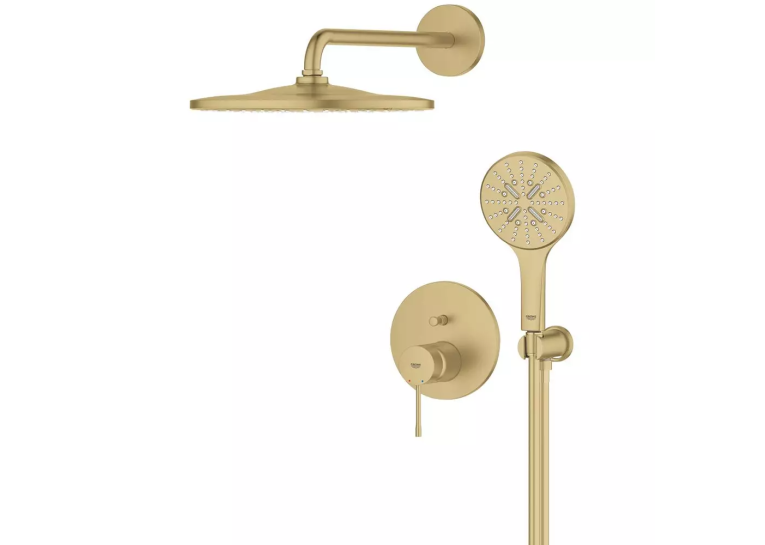 Душева система прихованого монтажу Grohe Essence 25287GN0 на 2 виходи, Золото матове