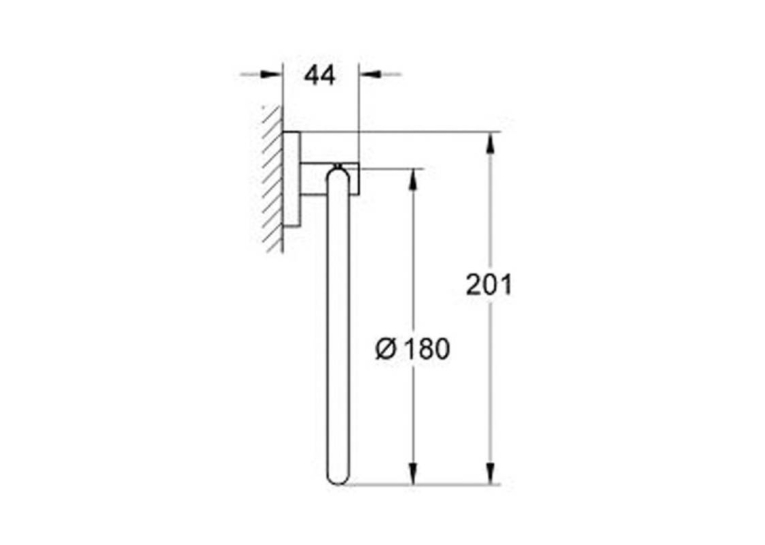 Круглий рушникотримач Grohe Essentials, 40365001