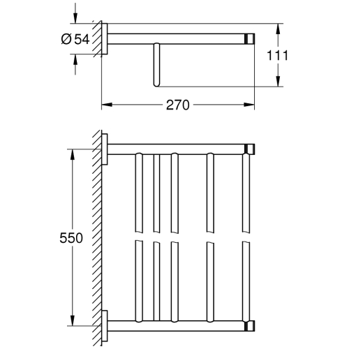Держатель полотенца Grohe Essentials, 40800001