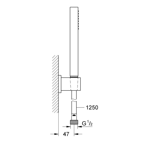 Душевой гарнитур  Grohe  Euphoria Cube Stick, 27702000 