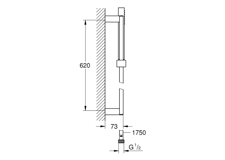 Душевой гарнитур Grohe Euphoria Cube 600 мм, 27936000