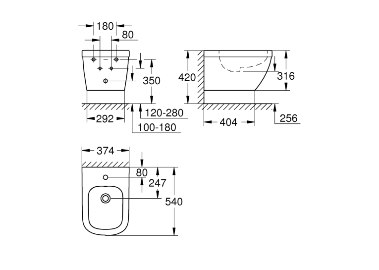 Біде підвісне Grohe Euro Ceramic 39208000