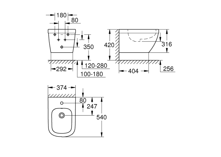 Біде підвісне Grohe Euro Ceramic 39208000