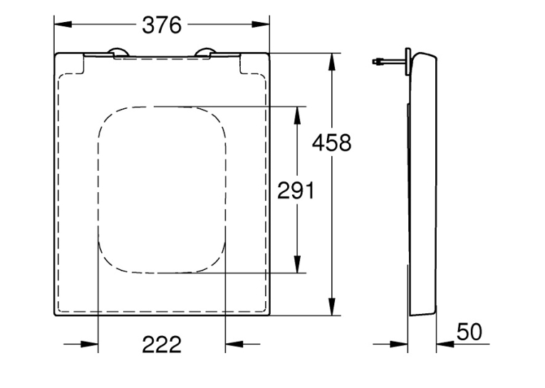 Сидіння для унітазу Grohe Cube Ceramic 39488000