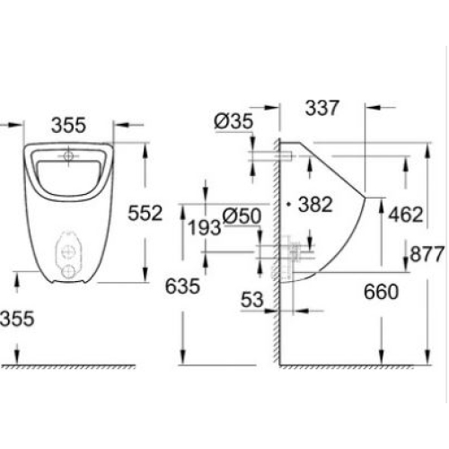 Писсуар Grohe Bau Ceramic 39438000