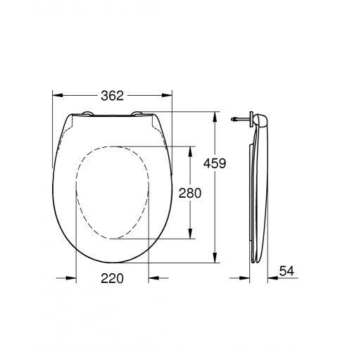 Сидіння для унітазу Grohe Bau Ceramic 39493000 з мікроліфтом