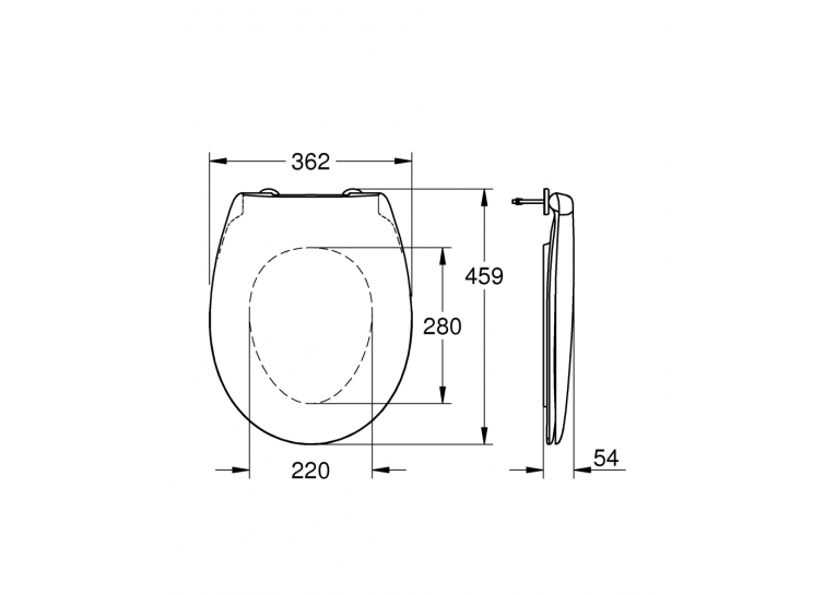 Сидіння для унітазу Grohe Bau Ceramic 39493000 з мікроліфтом