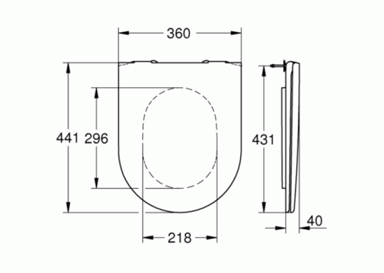 Сиденье для унитаза Grohe Essence, 39576000