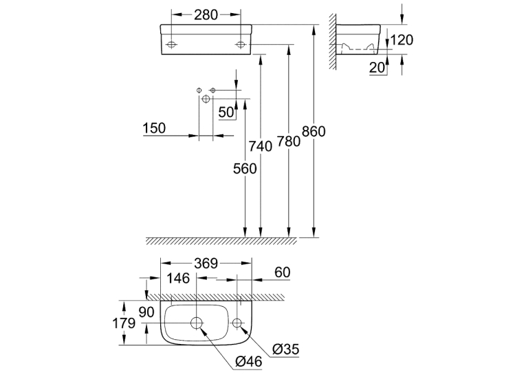 Умивальник компактний Grohe Euro Ceramic 39327000